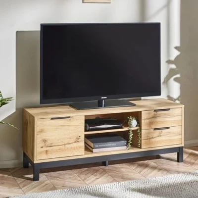 Image of Julian Bowen Bali Tv Unit Light Oak, Engineered Wood, 50 x 135 40