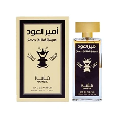 Image of Ameer Al Oud 100ml Eau De Parfum EDP Perfume Oud, Rose and Amber Fragrance for Men Women By Manasik