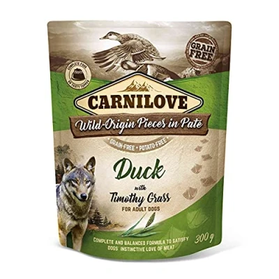 Image of Carnilove Dog Pate Pouch 300g Duck with Timothy Grass