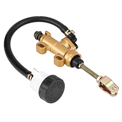 Image of rear brake master Cylinder, Universal Aluminium Foot cylinder motorcycle with Reservoir for Dirt Bike Atv