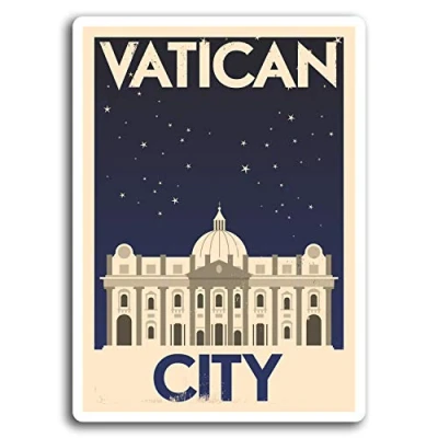 Image of 2 x 10cm Vatican City Rome Vinyl Stickers Sticker Laptop Luggage #19320 (10cm Tall)