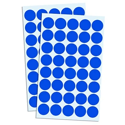 Image of 2000 Pieces, 20mm Blue Dot Stickers, Sticky Dots Round Circle Spot Labels