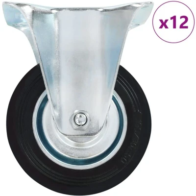 Image of vidaXL 12 pcs Fixed Casters 100 mm