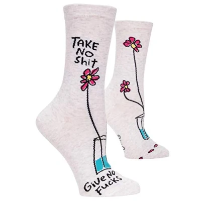 Image of Blue Q Take No Shit Crew Socks