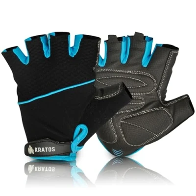 Image of Kratos Weight Lifting Gloves for Men and Women Lightweight Workout gym Wrist Support full Palm Protection Extra Grip Fitness, Lifting, Training, Rowing, Pull ups