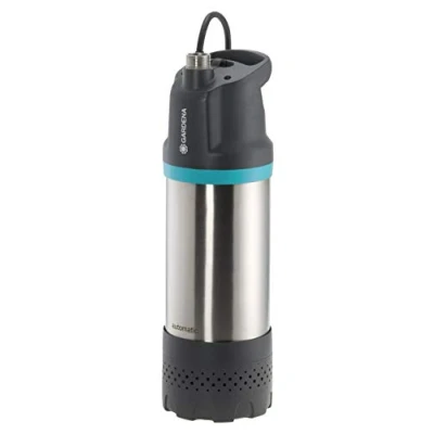 Image of Gardena Tauch Druckpumpe 5900/4 INOX Automatic: Automatische Tauchdruckpumpe mit 5900 l/h Fördermenge, Schmutzfilter, geräuscharmer Betrieb, integrierte Trockenlaufsicherung (1771 20)