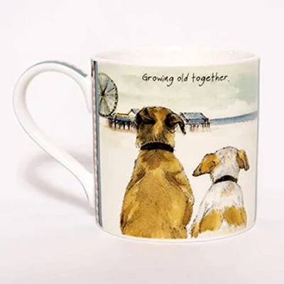 Image of Little Dog Laughed Dogs Growing Old Together China Mug in Gift Box LDM40