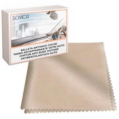 Image of Sovica Anti Fog Car Cover 30 x cm Microfibre Dry Cloth for Windscreen Motorcycle Helmet Interior Glass