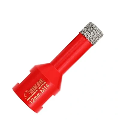 Image of SHDIATOOL Dry Diamond Drill Core Bit Diameter 12mm Vacuum Brazed Drilling Porcelain Tile Granite Marble