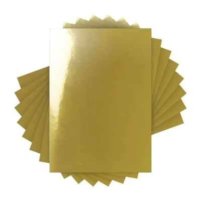 Image of Craft Perfect Mirror Card High Gloss Polished Gold 250 GSM A4 (20 Sheets)