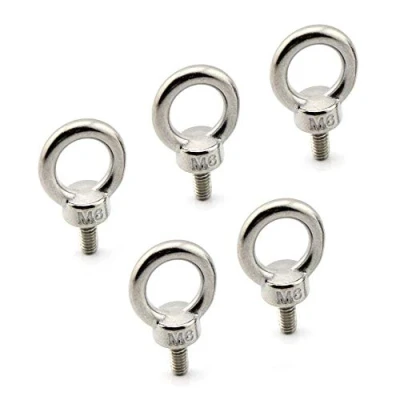 Image of VOANZO Lifting Ring Eye Bolt M6 / 0.24&quot; Marine Weight Lift Stainless Steel Male Thread Screws Bolts 5pcs