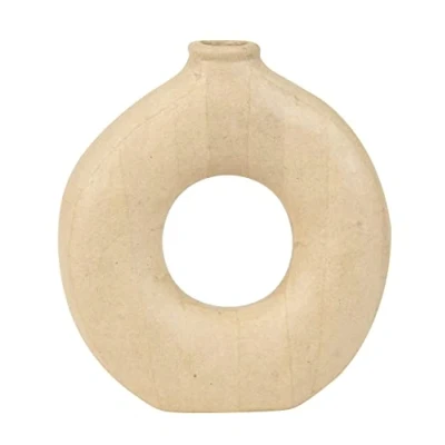 Image of Décopatch Ref HD071C Circular Vase Papier Maché Object to Decorate 21 x 23cm with Papers &amp; PaperPatch Glue, Glitter, Paints