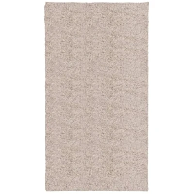 Image of vidaXL PAMPLONA High Pile Shaggy Rug Soft Fluffy Modern Beige Area Carpet, Polypropylene, 60x110cm, for Living/Bedroom, Underfloor Heating Compatible