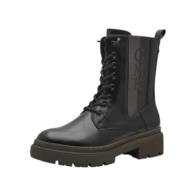 Image of MARCO TOZZI Guido Maria Kretschmer Women&#039;s Laced Bootie 2 85207 43 Fashion Boot, Black Khaki, 4 UK