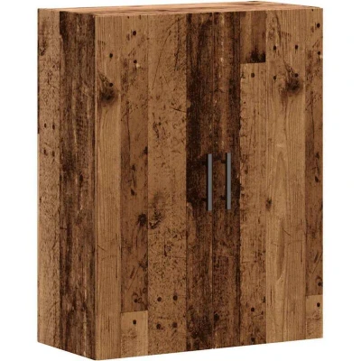 Image of vidaXL wall mounted cupboard floating storage cabinet engineered wood/glass living room/bedroom/study