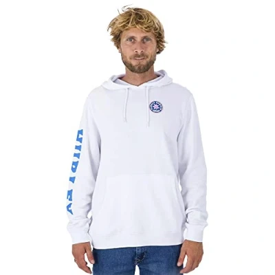 Image of Hurley Men&#039;s Always Summer Fleece Po Pullover Sweater, White, S