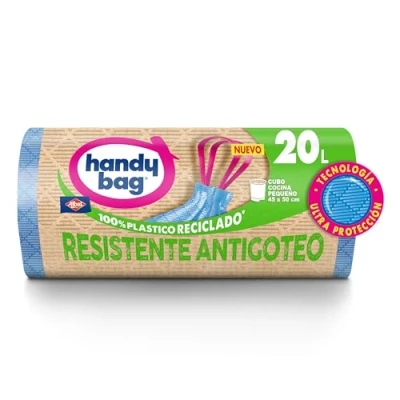 Image of Handy Bag 20 Litre 15 Bags 80% Recycled Leak Proof Bin Liners