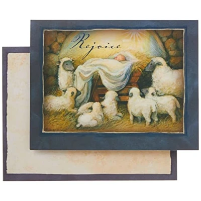 Image of Lang Christmas Cards Rejoice in Box Artwork by Susan Winget 18 19 Envelopes 13.7 x 17.5 cm