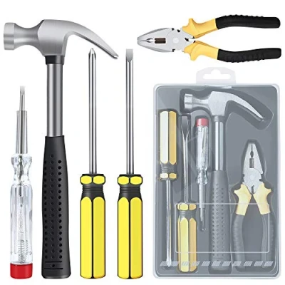 Image of E·Durable Household Hand Tool Kit 5 Pcs Home Set General Repair Toolkits for DIY Garage and Workshop with Toolbox