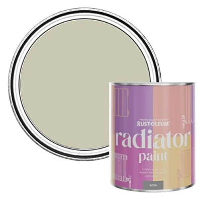 Image of Rust Oleum Beige Heat Resistant Radiator Paint in Satin Finish Half Light 750ml
