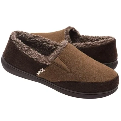 Image of Zigzagger Men&#039;s Wool Blend Closed back Slippers, Indoor/Outdoor Durable House Shoes with High density Foam,Gingerbread Coffee,UK Size 7
