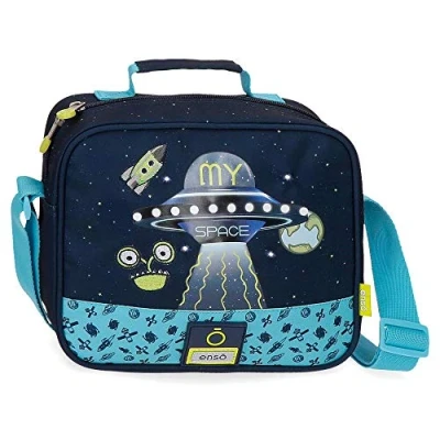 Image of Enso My Space Toiletry Bag with Shoulder Blue 23 x 20 9 cm Polyester