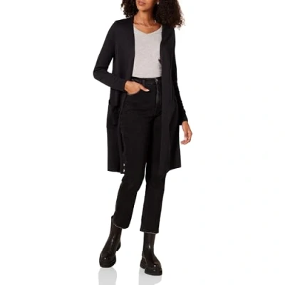 Image of Amazon Essentials Women&#039;s Lightweight Longer Length Cardigan Jumper (Available in Plus Size), Black, 3XL