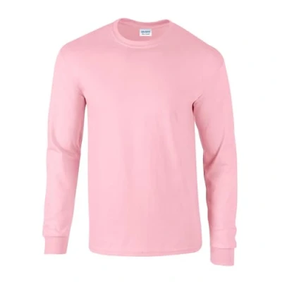 Image of Gildan Ultra Cotton Adult Long Sleeve T Shirt Extra Large Light Pink