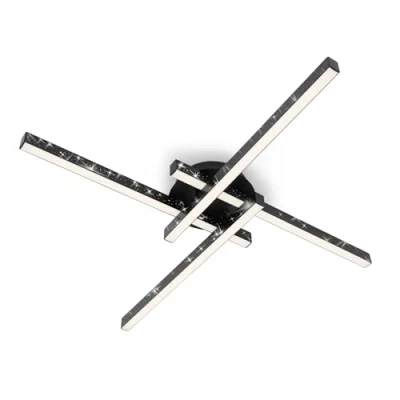 Image of Briloner Rey ceiling lamp, sparkle effect, 4 bulb, black