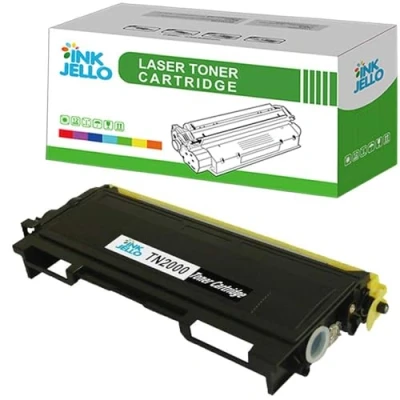 Image of InkJello Toner Cartridge For Printer, Compatible With Brother DCP 7010 7010L 7020 7025 Fax 2820 2920 HL 2030 2040 2050 2070 2070N 2500 MFC 7225N 7420 7820N TN2000 (Black, 1 Pack)