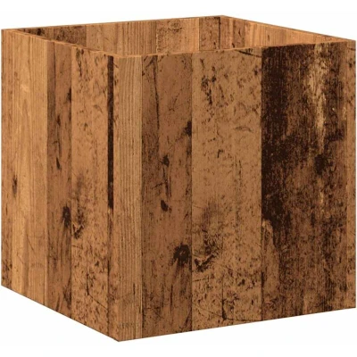 Image of vidaXL Planter Box Old Wood 40x40x40 cm Engineered