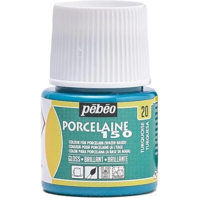 Image of PEBEO 024 020 5 Piece Porcelaine 150 China Paint 45 Milliliter Bottle, Turquoise,Turquoise