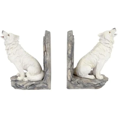 Image of Nemesis Now Wardens of the North Bookends 20.3cm White, Resin