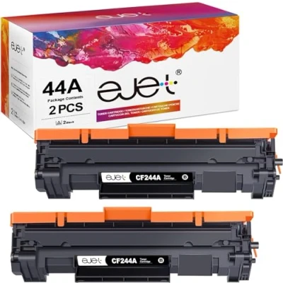 Image of ejet 44A Compatible Toner Cartridges for HP CF244A 44 A LaserJet Pro M15w M15a M28w M28a Printer (Black, 2 Pack)