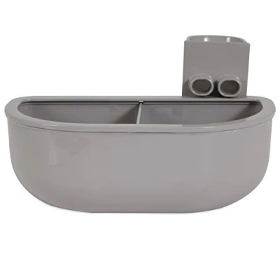 Image of Petmate 29155 Double Diner Kennel Bowl, Gray