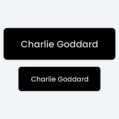 Image of 50 x No Iron Personalised Stick On Waterproof Washable Name Labels Great for Clothes, School Uniform, Equipment, Shoes. School, Nursery, Day Care, Hospital Black