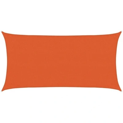 Image of vidaXL Sunshade Sail 160 g/m² Rectangular Orange 3x6 m HDPE