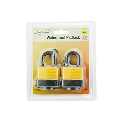 Image of Tech Traders Aquasafe Padlock, Non Corrosive,Heavy Duty Waterproof Padlock Ideal for Home, Garden Shed, Outdoor, Garage, Gate Security Color My Vary [Pack of 2]