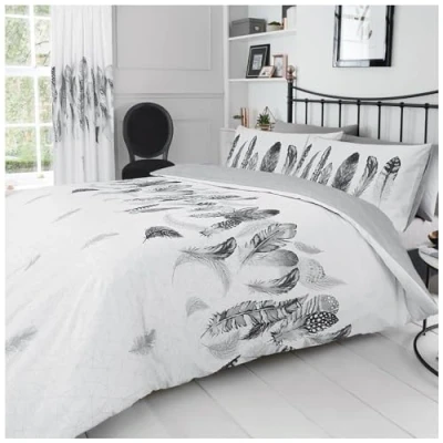 Image of GC GAVENO CAVAILIA Double Duvet Cover Set (200cm x 200cm) Polycotton Bedding Bed White
