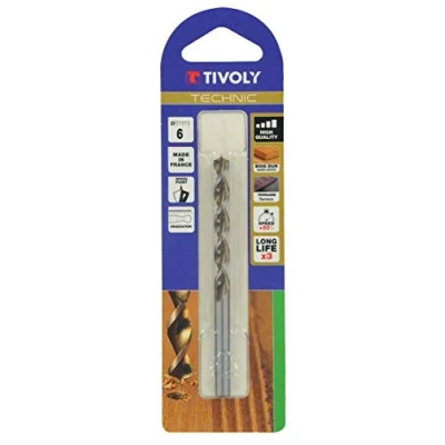 Image of TIVOLY 10864021200 Wood Drill Bit with Cylindrical Shaft, Heavy Duty Diameter 12mm Boxes