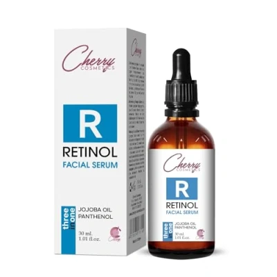 Image of Retinol Serum with Vitamin A and Wrinkle Away Instant Effect. Skin Renewing Anti Ageing Face Serum. Age Spots Milia Remover Care for Your Skincare.