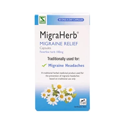 Image of Migraherb Feverfew Herb 100mg 30 Capsules