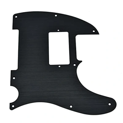 Image of Dopro 8 Hole Aluminum Anodized Tele Humbucker Pickguard Scratch Plate for American/Mexican FD Telecaster Black