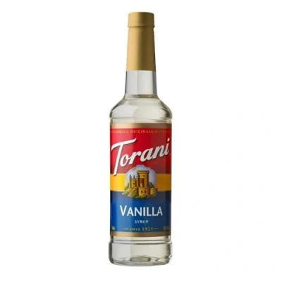 Image of Torani Vanilla Syrup For Coffee, Deliciously Flavoured Coffee Syrup, Gift Set, (750ml, 1 Bottle)