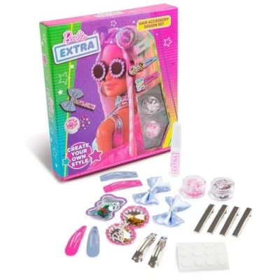 Image of Barbie Hair Accessory Design Set Girls Stylist Makeover For Children Movie Beauty Makeup Kit