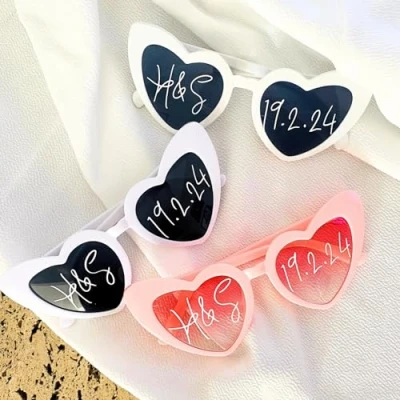 Image of Personalised Sunglasses Stickers, Vinyl Decal Stickers Personalised, Custom Name Stickers,DIY Decal,Personalised Wedding Party Favours,Party