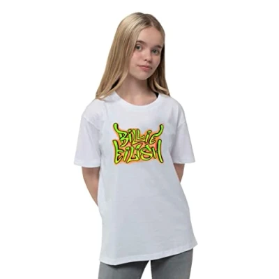 Image of Billie Eilish Kids Tshirt tm 10 jaar Graffiti White