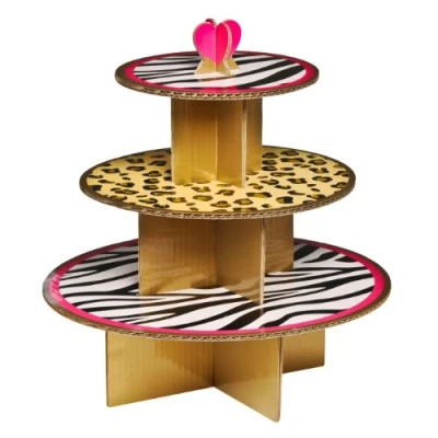 Image of Premier Housewares Diva Print 3 Tier Cake Stand