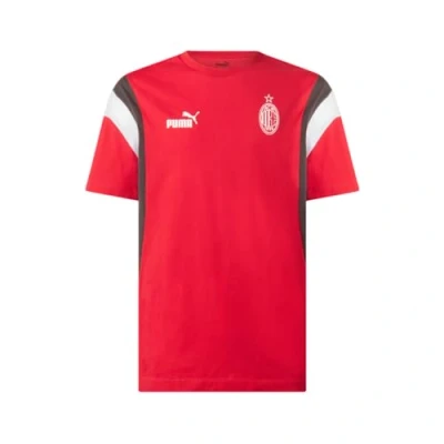 Image of AC Milan 769339 FtblArchive Tee T Shirt Men&#039;s Tango Red Flat Dark Gray XL