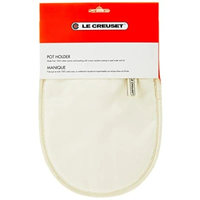 Image of LE CREUSET Pot Holder, 100% cotton, 12.5 Inch/32 cm Long, Cream